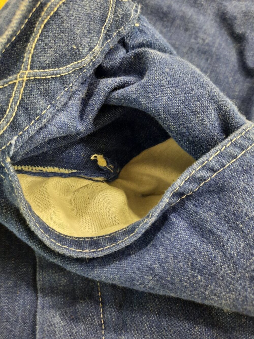 Vtg 60s handmade wide leg jeans - Picture 9 of 10